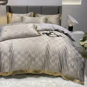 Luxe Satijn Katoenen Beddengoed | Hotelkwaliteit Dekbedovertrek Set - Advanced Grey, 150 cm Bed • Hoeslaken